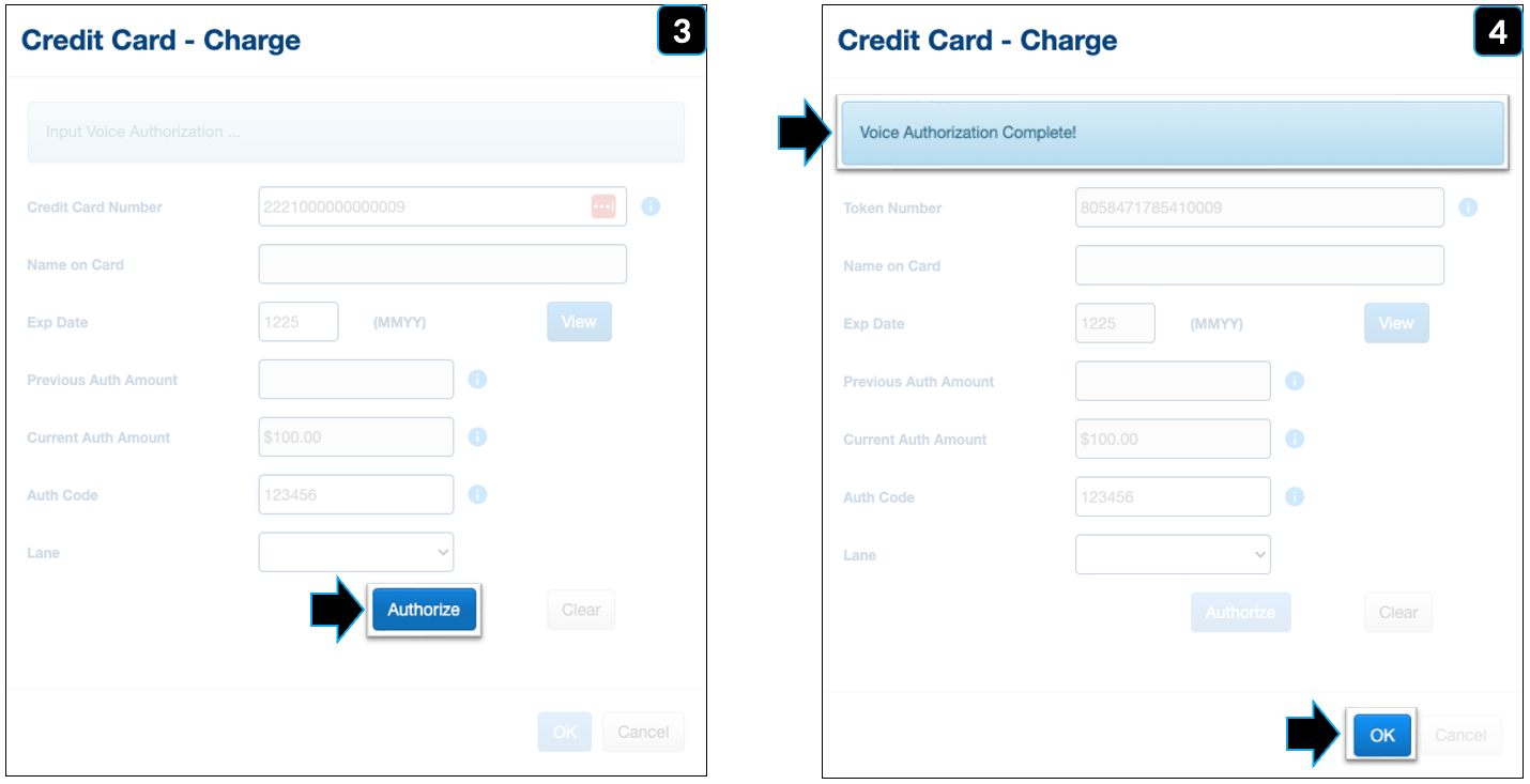 Enter Credit Card Voice Auth (Cloud)