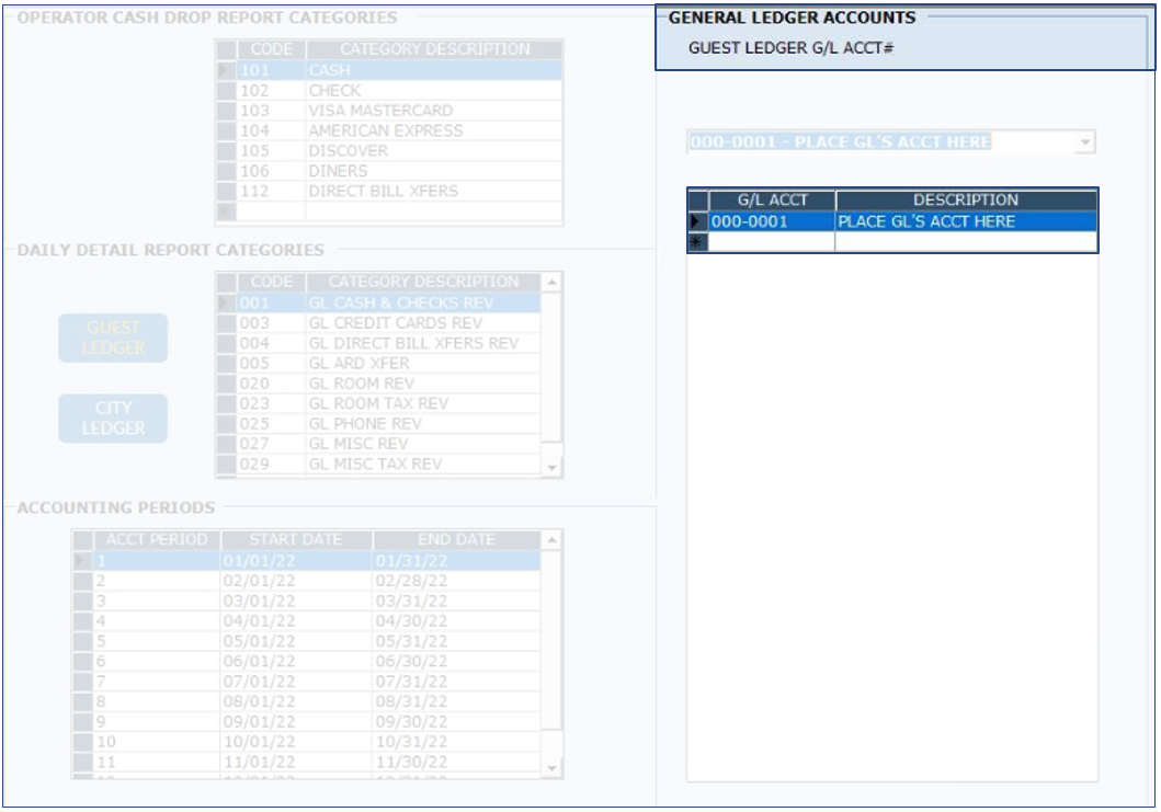 Setup General Ledger (G/L) For Accounting Export (Desktop)